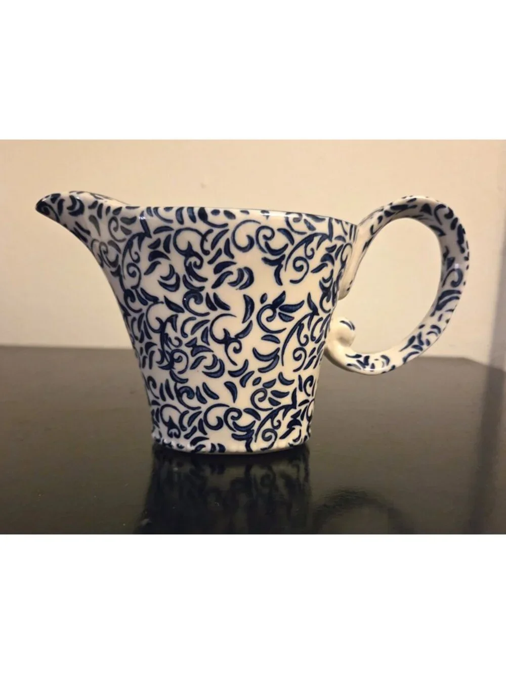 Sugar & Creamer Attingham Anthropologie blue & white; with spoon